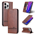 Pikkukuva 8 / 11: iPhone 15 pro max - 3-kortfack Magnetisk PU Läder Brown