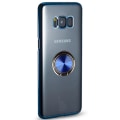 Pikkukuva 8 / 11: Samsung Galaxy S8 - Skyddande Silikonskal Ringhållare Svart Svart