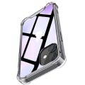 Miniatyrbild 3 av 11: iPhone 12 - Silikonskal+Skärmskydd (Tjocka Hörn) Transparent