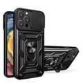 iPhone 12 Pro Max - Maxat Skydd och Stil - Armor Skal med Ringhållare Svart