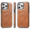 Miniatyrbilde 1 av 11: iPhone 13 Pro Max - Kortfodral med premiumdesign Ljusbrun