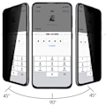Pikkukuva 8 / 11: Samsung A80 2.5D Anti-Spy 3-PACK Skärmskydd Ram 9H Sekretessglas