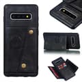 Samsung Galaxy S10 - RETRO Smart Skal med Kortfack Svart