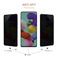 Pikkukuva 10 / 11: Samsung A71 2.5D Anti-Spy Skärmskydd Ram 9H 0,3mm Transparent Svart