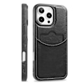 Miniatyrbillede 10 af 11: iPhone 16 Pro - Premium Läderfodral med Kortfack Blå