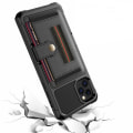Pikkukuva 8 / 11: iPhone 11 Pro - Elegant Skyddsskal med Kortfack Grön