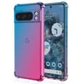 Google Pixel 9 Pro - Slimmat Silikon Skal med Effektiv Stötabsorption Blå/Rosa