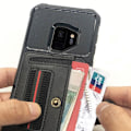 Pikkukuva 9 / 11: Samsung Galaxy S9 - Stilrent Skyddsskal med Kortfack Röd