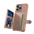 Miniatyrbild 1 av 11: iPhone 16 Pro - Exklusivt Skyddande Skal med Kortfack Roséguld