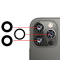 Miniatyrbillede 9 af 11: Bakre Kamerafälglins Reservdel iPhone 11 Pro Transparent