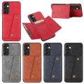 Pikkukuva 4 / 11: Lyxigt PC Läder Retro Flip Fashion Plånboksfodral för A15 4G/5G Svart