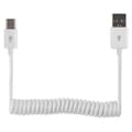 Miniatyrbilde 8 av 11: USB till Type-C Fjäder Laddningskabel Vit Vit