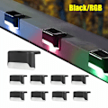 Miniatyrbillede 4 af 11: Effektfuld Solcelle Udendørsbelysning Trådløs (4 stk.) Black