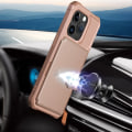 Miniatyrbild 8 av 11: Elegant plånboksfodral i lyxigt PU-läder för iPhone 15 Pro Röd