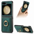 Pikkukuva 1 / 11: Samsung Galaxy Z Flip 5 - Ringhållare Stötsäkert Korthållarskal Green
