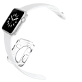 Pikkukuva 6 / 10: Apple Watch Series 1/2/3 Silikonskal Transparent/Genomskinlig 42mm