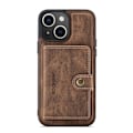 Pikkukuva 2 / 11: iPhone 15- Läderplånboksfodral med magnetiskt hållare Brown