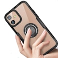 Pikkukuva 11 / 11: iPhone 12 - LEMAN Skal med Ringhållare Marinblå/Silver