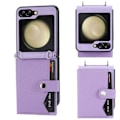 Pikkukuva 3 / 11: Samsung Galaxy Z Flip 6 Fodral med Kortförvaring & Justerbar Rem Brun