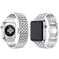 Miniatyrbild 4 av 8: Stilren Länk i Rostfritt Stål till Apple Watch 38mm (3/2/1) Guld
