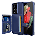 Pikkukuva 7 / 11: Samsung Galaxy S21 Ultra - Skal med Korthållare Svart