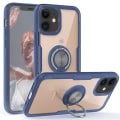 Miniatyrbillede 11 af 11: iPhone 12 Mini - Skyddande Skal med Ringhållare LEMAN Röd/Silver