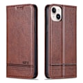 Pikkukuva 1 / 11: iPhone 15 plus - Plånboksfodral 3-kortfack i Läder Dark brown