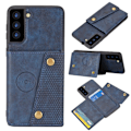 Miniatyrbillede 1 af 11: Samsung Galaxy S21 FE - Stilrent Praktiskt Skal med Korthållare Mörkblå