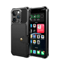 Miniatyrbild 9 av 11: Elegant plånboksfodral i lyxigt PU-läder för iPhone 15 Pro Max Marinblå
