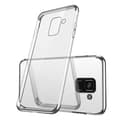 Samsung Galaxy A8 2018 - Skyddande Silikonskal (FLOVEME) Silver Silver