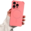 Pikkukuva 6 / 11: iPhone 12 Pro Max - Silikonskal med Magnetiskt Stötskydd Grå