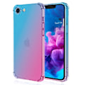 Pikkukuva 1 / 11: iPhone 16E - Smart Silikonskal med Extra Grepp Blå/Rosa
