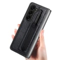 Miniatyrbild 8 av 11: Läderfodral med pennhållare för Samsung Galaxy Z Fold 5 Svart