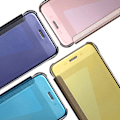 Pikkukuva 5 / 11: Huawei P30 - Praktiskt Smart Fodral från Leman (CLEAR-VIEW) Guld