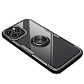 Pikkukuva 11 / 11: iPhone 12 Pro Max - Skal med Ringhållare (LEMAN) Röd/Silver