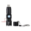 Miniatyrbild 1 av 7: USB UPPLADDNINGSBAR MINI CREE Q5  ficklampa  2000 Lumens Svart Svart
