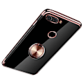 Pikkukuva 1 / 11: Huawei P Smart 2018 - Praktiskt Silikonskal med Ringhållare Roséguld