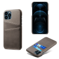 Miniatyrbillede 1 af 11: iPhone 15 Pro - Slimmat PU-läderfodral med 2-kortfack Grey
