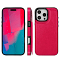 Miniatyrbild 1 av 11: iPhone 16 Pro - Exklusivt Läderfodral med Elegant Korthållare Rosa