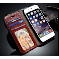 Pikkukuva 5 / 8: iPhone 7 - Praktiskt Vintage Plånboksfodral från FLOVEME Vit Vit