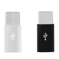 Miniatyrbillede 1 af 11: Micro-USB till USB-C  Adapter 2in1 Laddning + Dataöverföring Svart