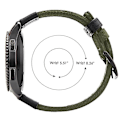 Miniatyrbillede 10 af 11: Samsung Galaxy Watch S3 Frontier - Slidstærkt nylonarmbånd Khaki 22mm