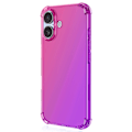 Miniatyrbillede 1 af 11: iPhone 16 Plus - Elegant Skyddande Gradient Silikonskal Rosa/Lila