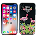 Miniatyrbild 1 av 8: Black Flamingo - Retroskal av silikon för iPhone X/XS Flamingo