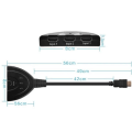 Miniatyrbilde 6 av 8: HDMI SWITCH SPLITTER 3 till 1 1080p Svart