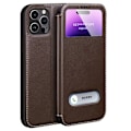 Miniatyrbilde 4 av 11: iPhone 16 Pro Max - Exklusivt Skal i Äkta Läder & TPU Svart