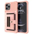 iPhone 12 Pro - Skal med Korthållare Roséguld