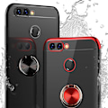 Miniatyrbild 11 av 11: Huawei P Smart 2018 - Praktiskt Silikonskal med Ringhållare Svart