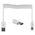Miniatyrbild 3 av 11: USB till Type-C Fjäder Laddningskabel Vit