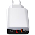 Miniatyrbilde 2 av 11: Effektfull Type-C USB Väggadapter BASEUS Svart Svart
